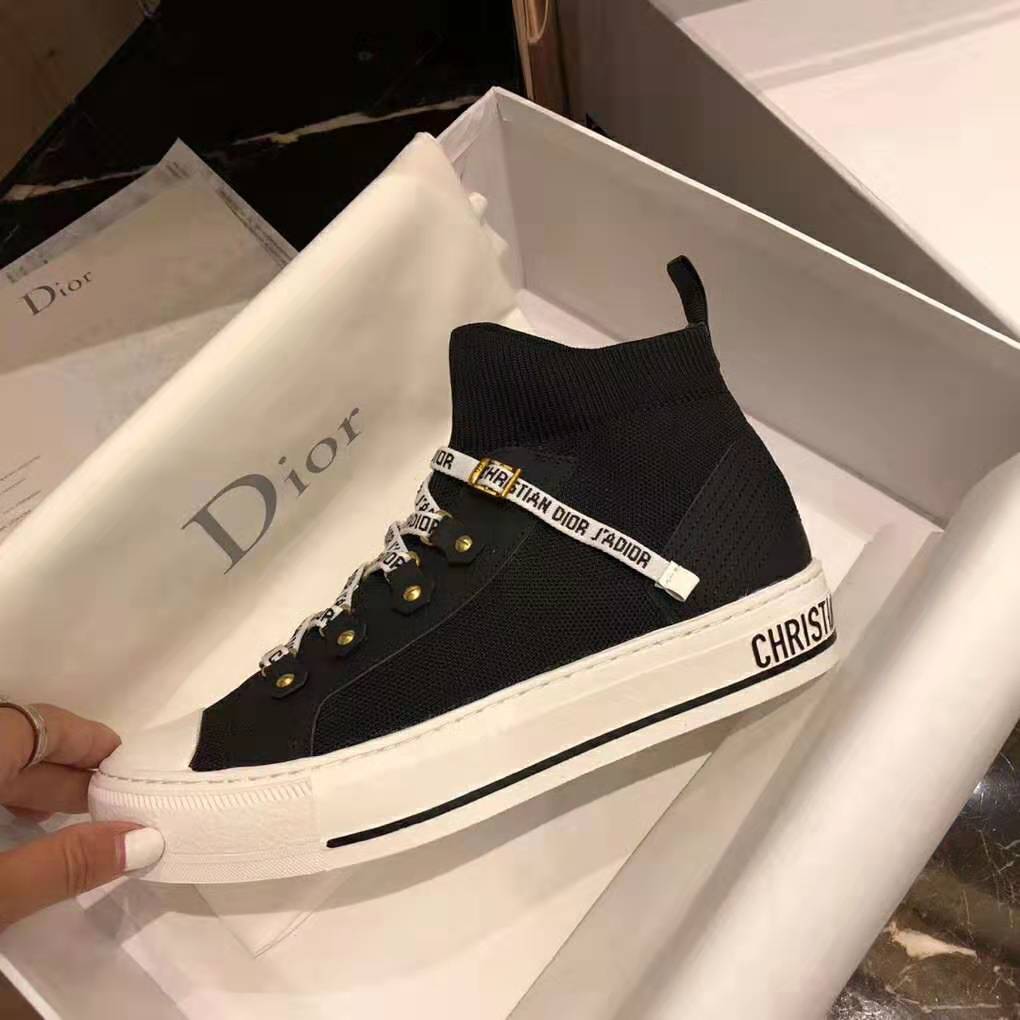 Dior Women Walk’N’Dior Techincal Knit Mid-Top Sneaker-Black - image 5