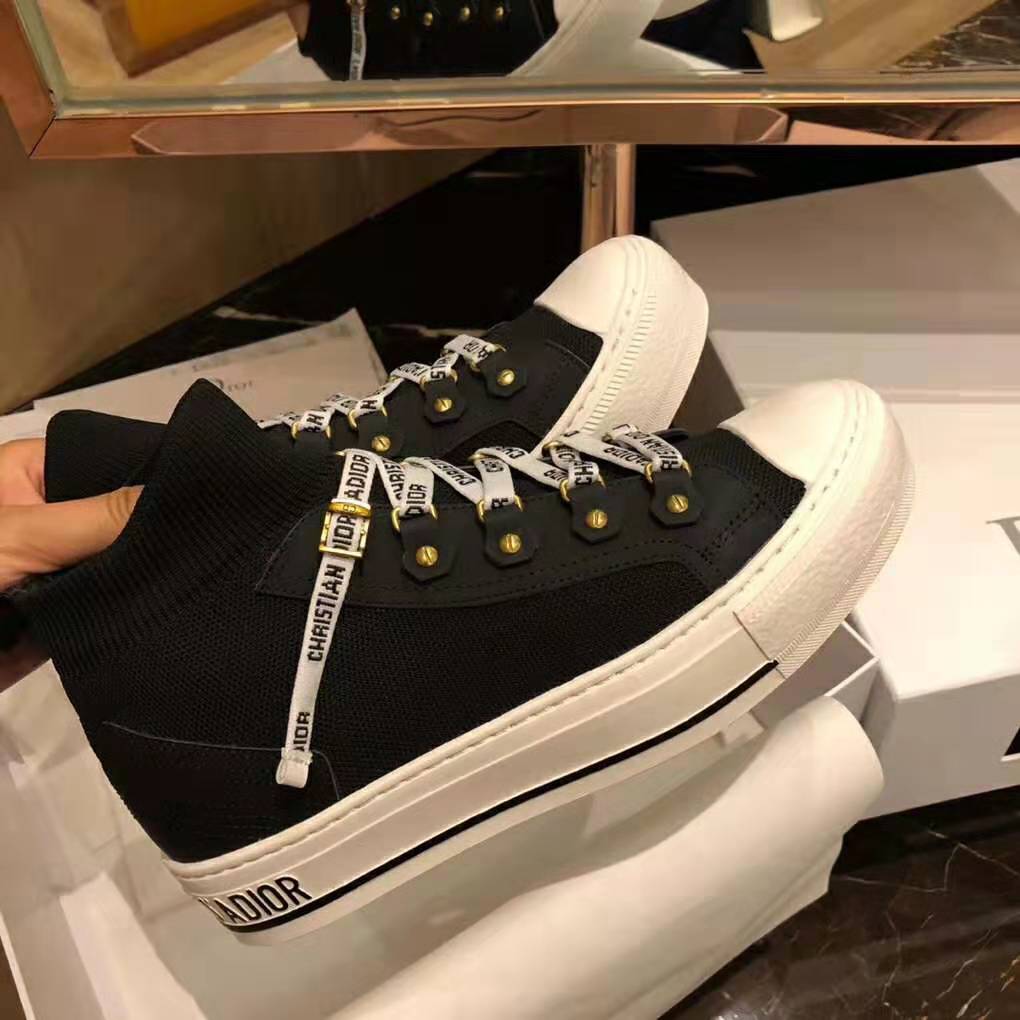 Dior Women Walk’N’Dior Techincal Knit Mid-Top Sneaker-Black - image 6