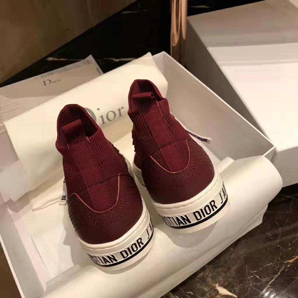Top angle showing lace-up closure of Dior Women Walk’N’Dior sneaker
