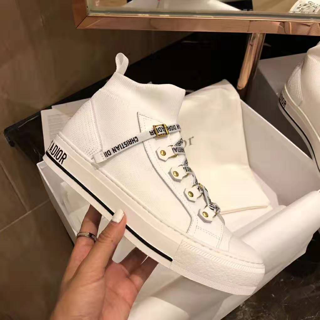 Dior Women Walk’N’Dior Techincal Knit Mid-Top Sneaker-White - image 7