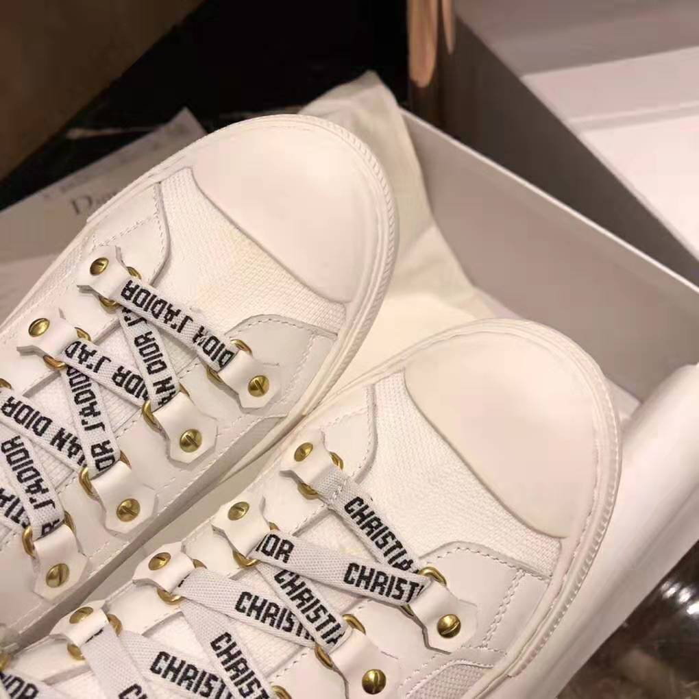 Dior Women Walk’N’Dior Techincal Knit Mid-Top Sneaker-White - image 9