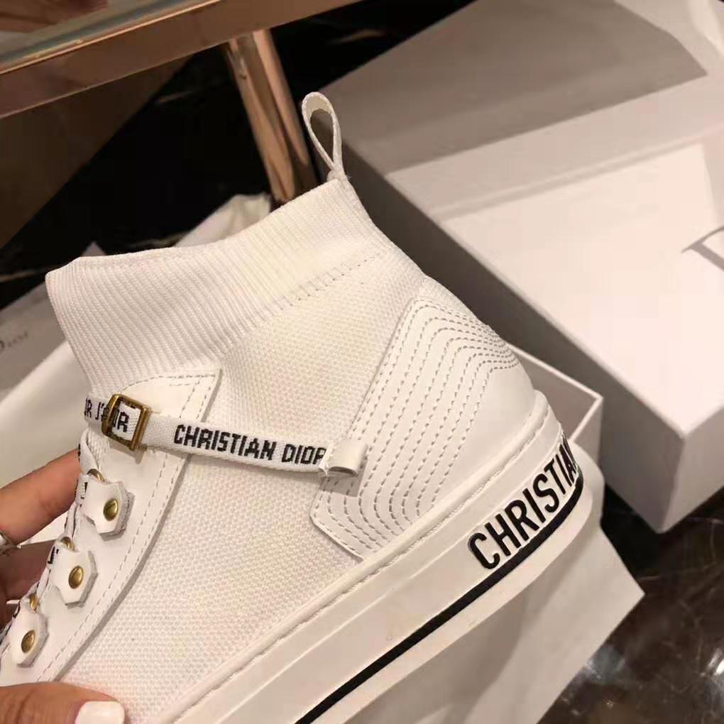 Dior Women Walk’N’Dior Techincal Knit Mid-Top Sneaker-White - image 10