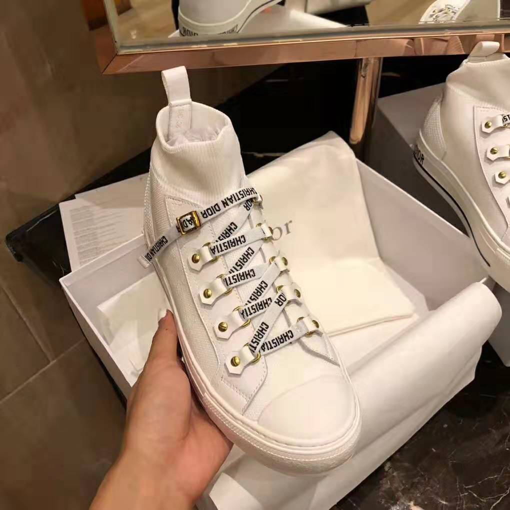 Dior Women Walk’N’Dior Techincal Knit Mid-Top Sneaker-White - image 8
