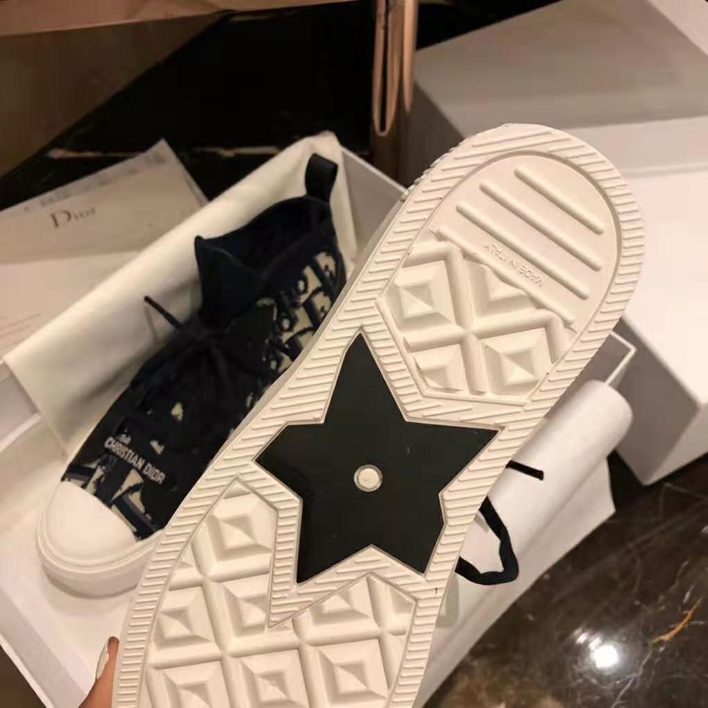 Dior Women Walk’N’Dior Techincal Knit Oblique Mid-Top Sneaker-Navy - image 10