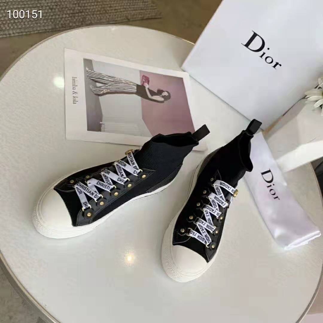 Dior Women Walk’N’dior Technical Knit High-Top Sneaker-Black - image 5