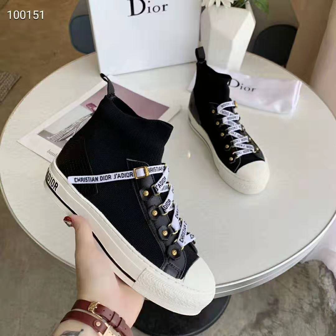 Dior Women Walk’N’dior Technical Knit High-Top Sneaker-Black - image 6
