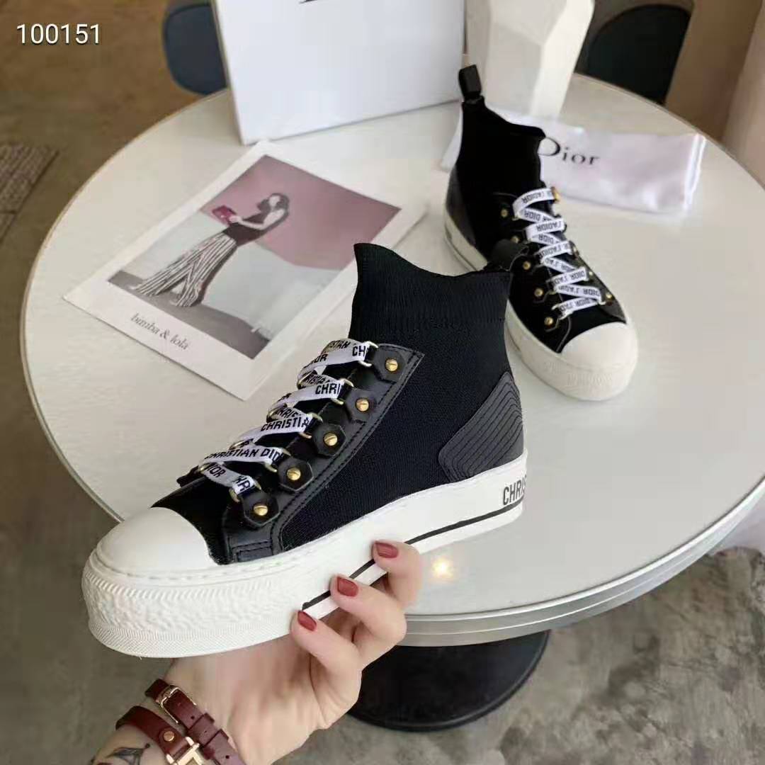 Dior Women Walk’N’dior Technical Knit High-Top Sneaker-Black - image 7