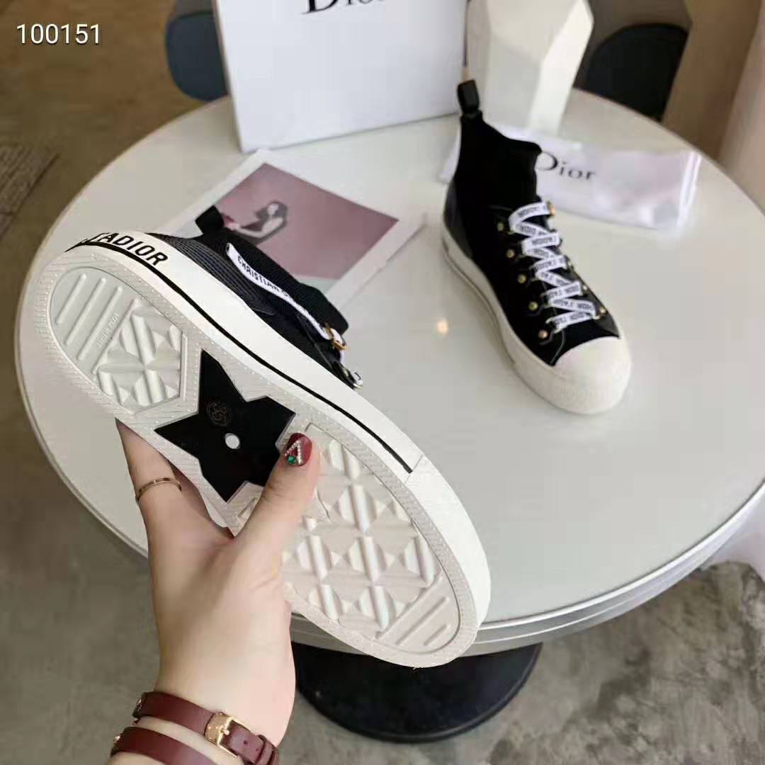Dior Women Walk’N’dior Technical Knit High-Top Sneaker-Black - image 8
