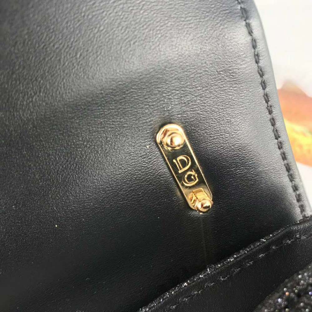 Dolce Gabbana D&G Women DG Girls Cross-Body Bag Soft Lurex-Black - image 7