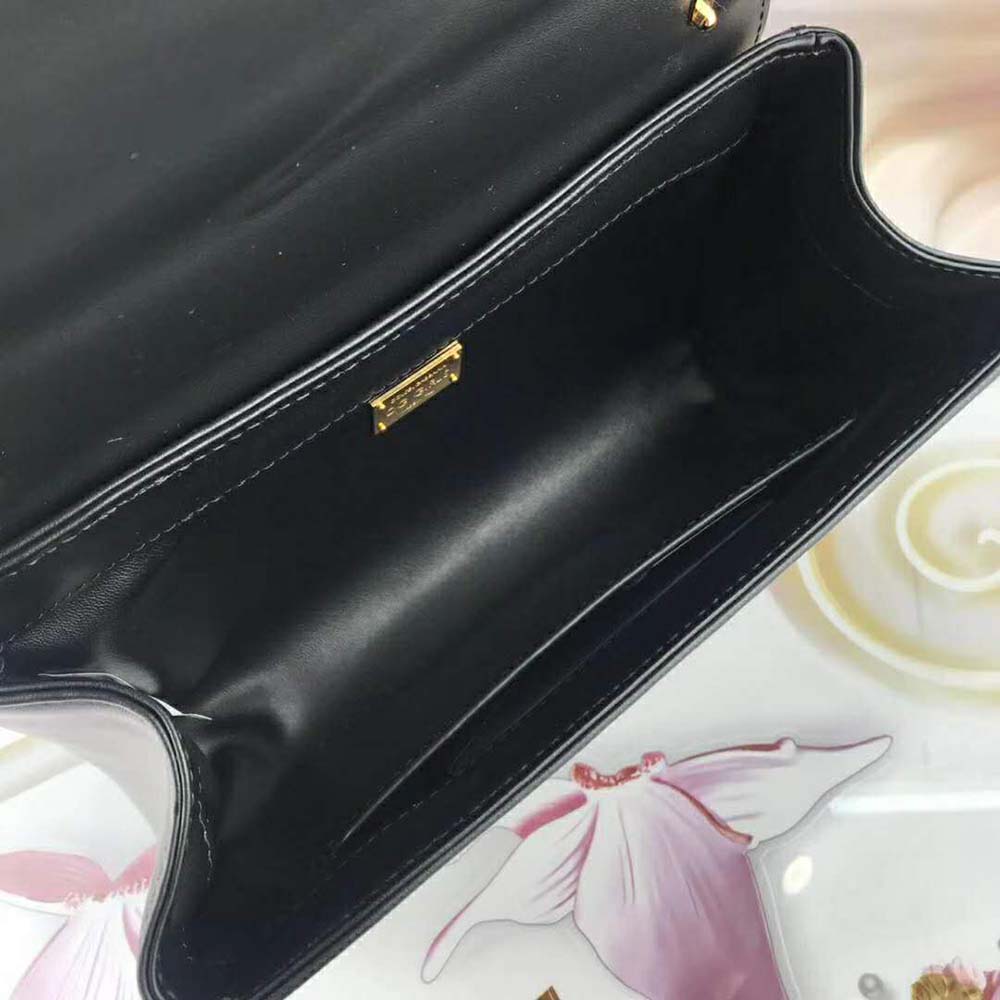 Dolce Gabbana D&G Women DG Girls Shoulder Bag Nappa Leather-Black - image 7