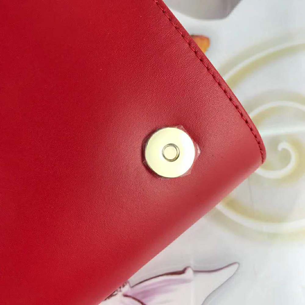 Dolce Gabbana D&G Women DG Girls Shoulder Bag Nappa Leather-Red - image 8