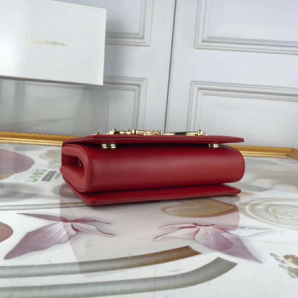 Dolce Gabbana D&G Women DG Girls Shoulder Bag Nappa Leather-Red - image 6