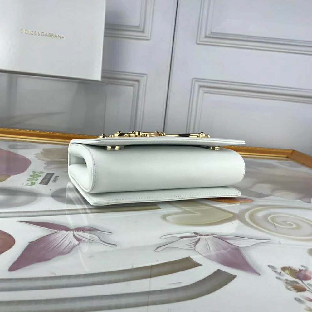Dolce Gabbana D&G Women DG Girls Shoulder Bag Nappa Leather-White - image 6