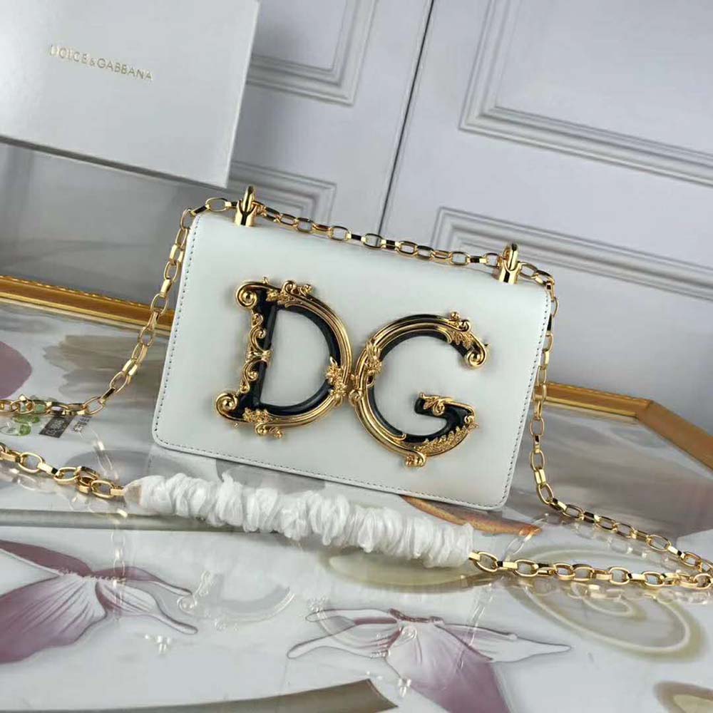 Side profile showing silhouette of Dolce Gabbana D&G Women DG Girls Shoulder Bag