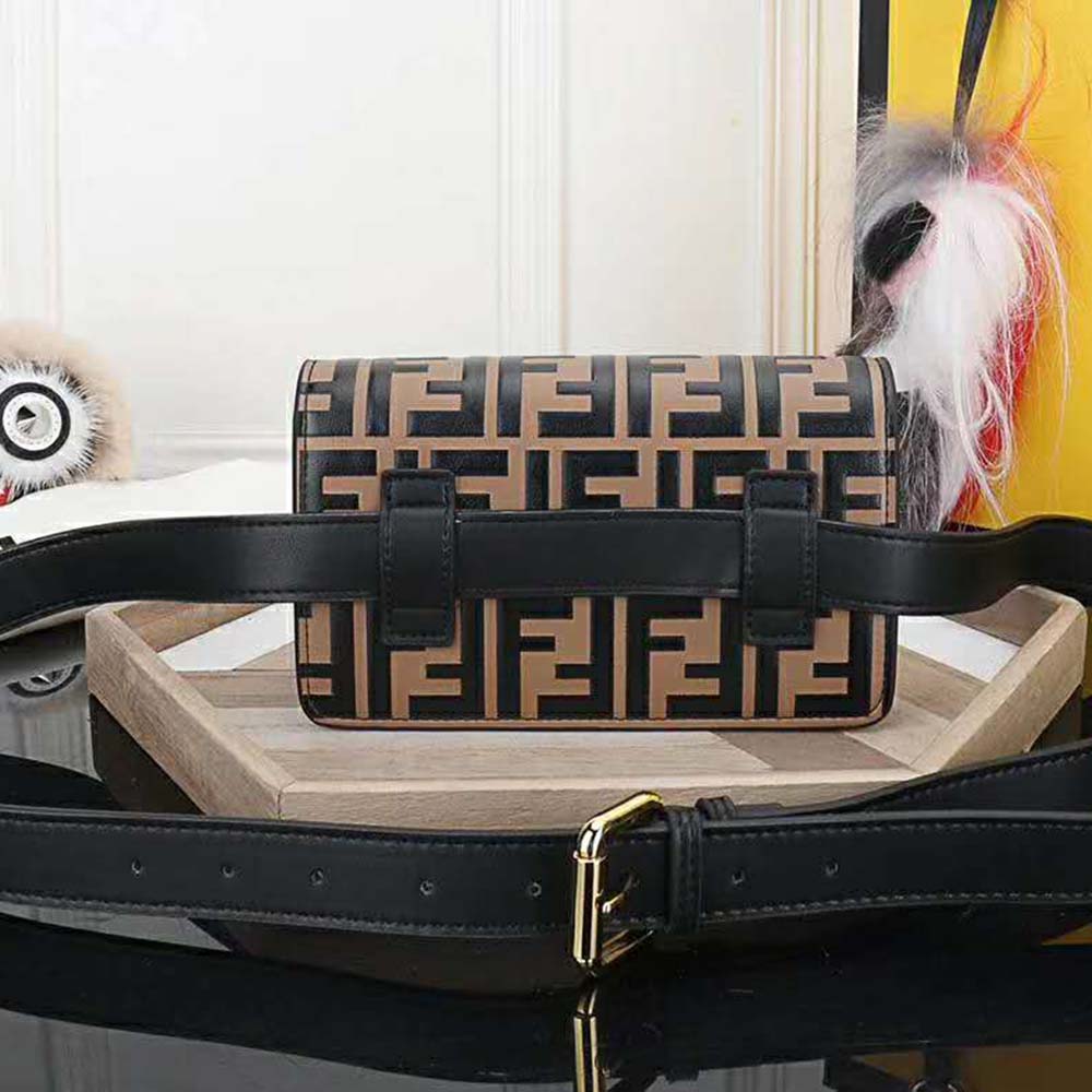 Fendi Women Belt Bag in Calf Leather-Brown - image 3