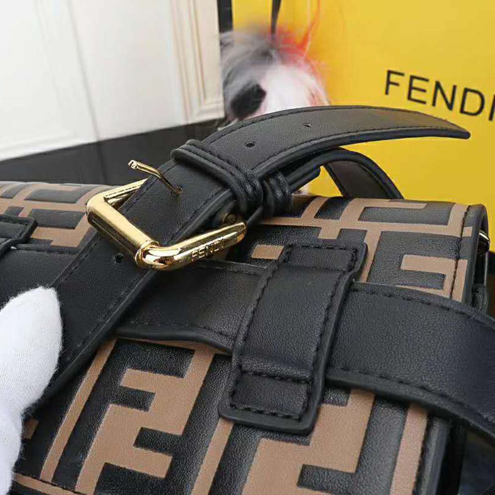 Fendi Women Belt Bag in Calf Leather-Brown - image 6