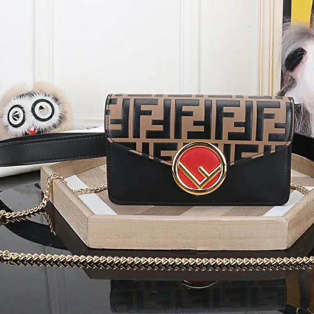 Fendi Women Belt Bag in Calf Leather-Brown - image 2