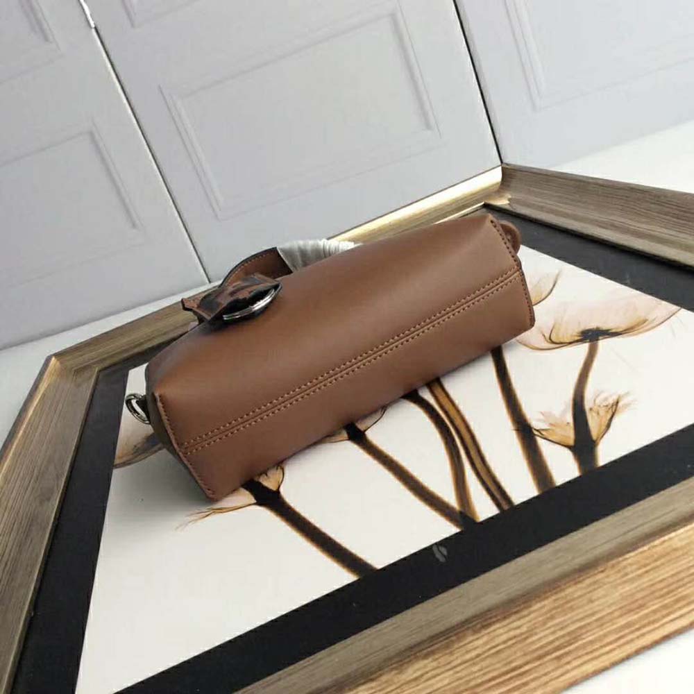 Fendi Women By the Way Mini Small Leather Boston Bag-Brown - image 5