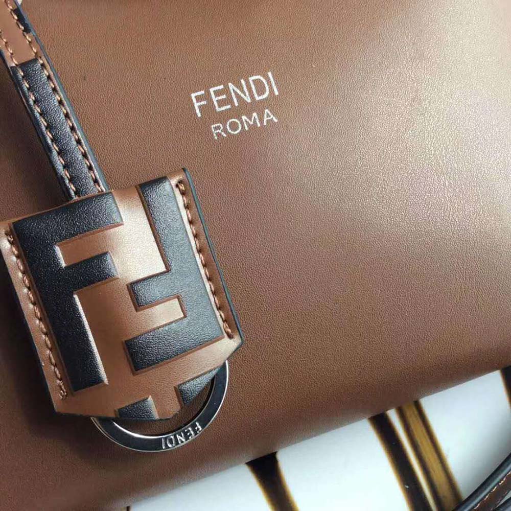Fendi Women By the Way Mini Small Leather Boston Bag-Brown - image 6