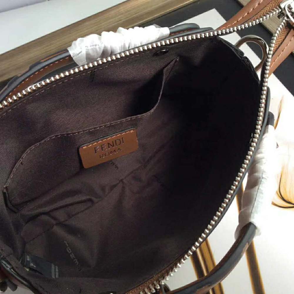 Fendi Women By the Way Mini Small Leather Boston Bag-Brown - image 7