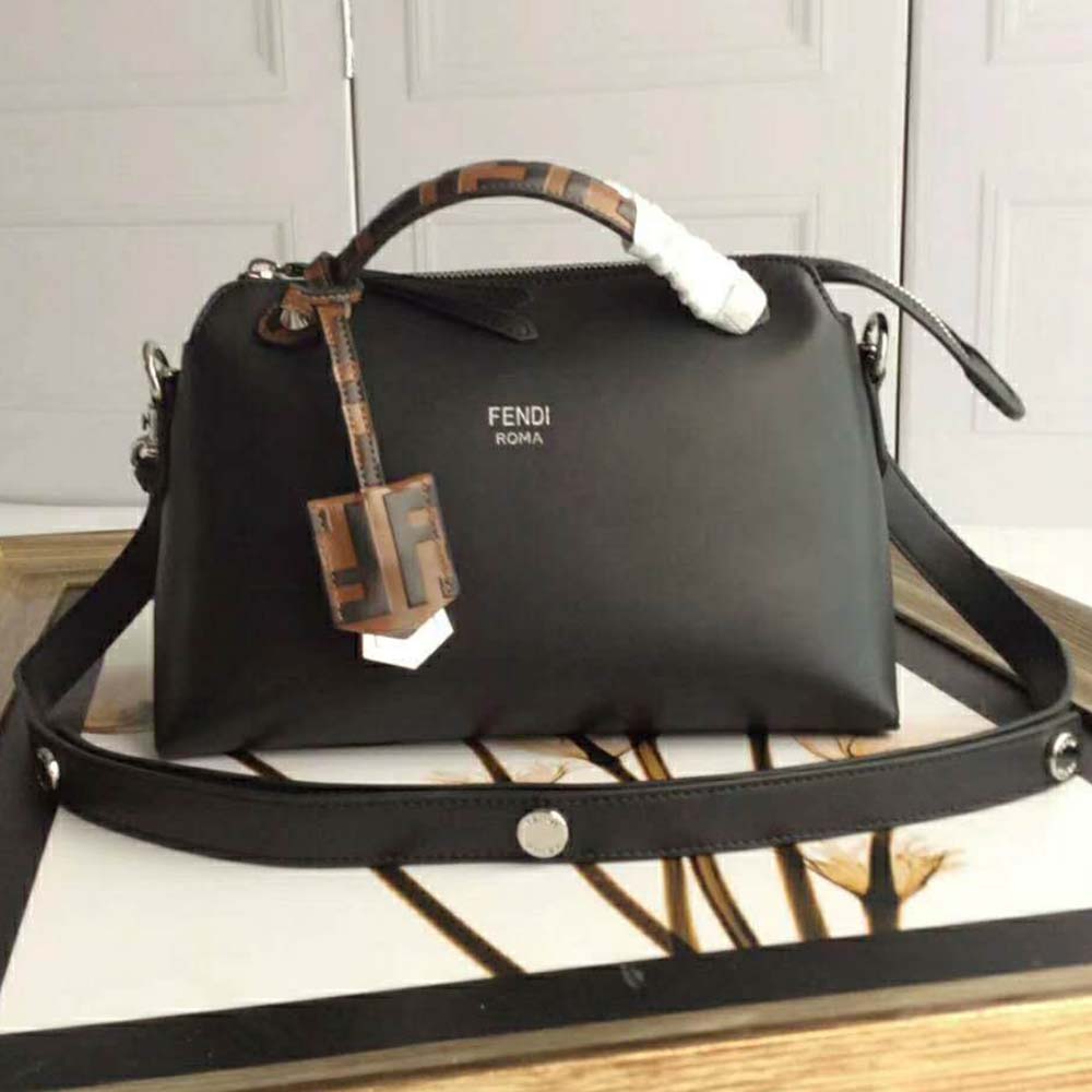Fendi Women By the Way Regular Leather Boston Bag-Black - image 3