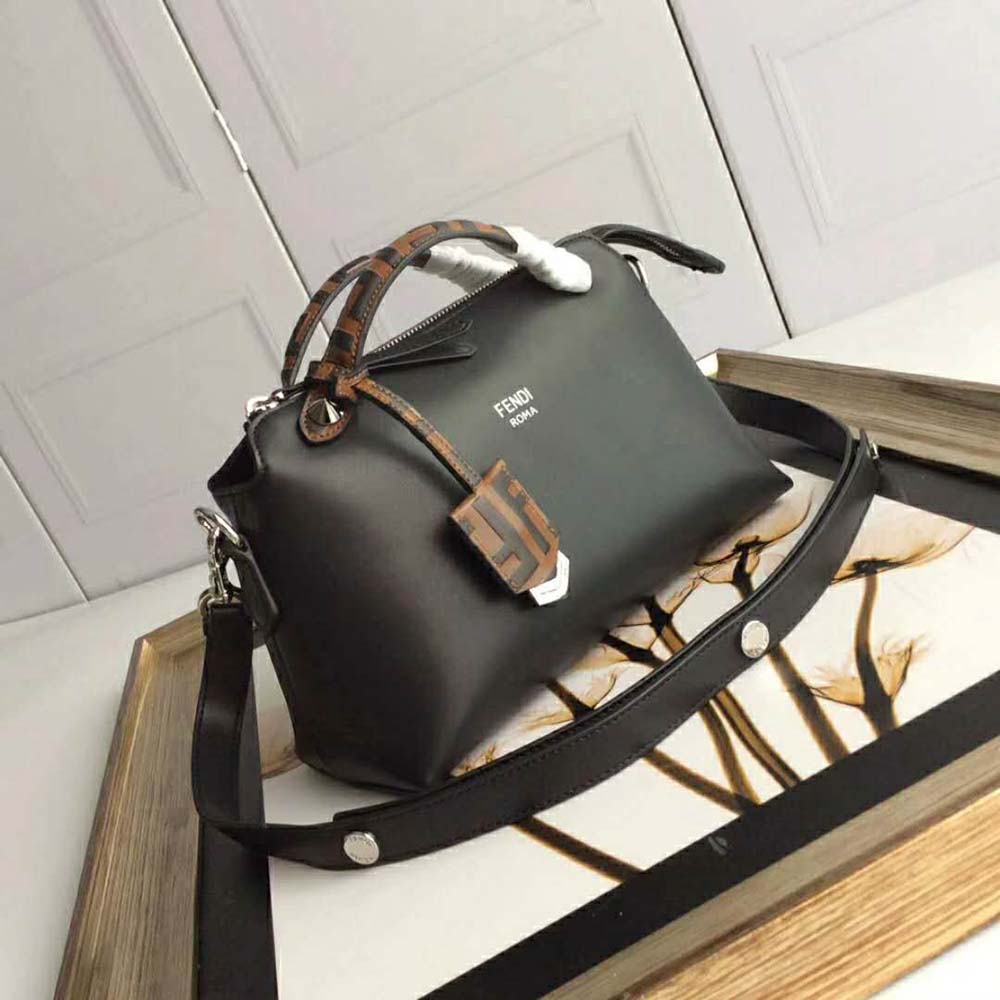 Fendi Women By the Way Regular Leather Boston Bag-Black - image 4