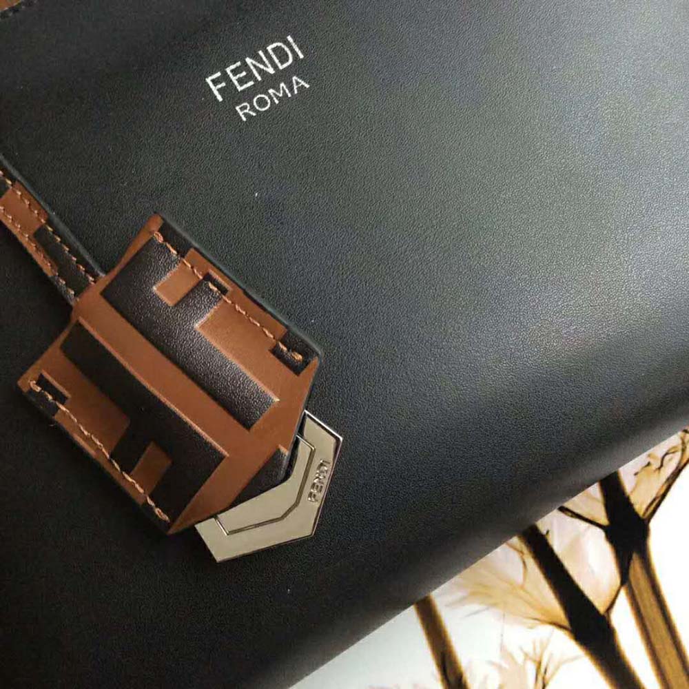 Fendi Women By the Way Regular Leather Boston Bag-Black - image 9