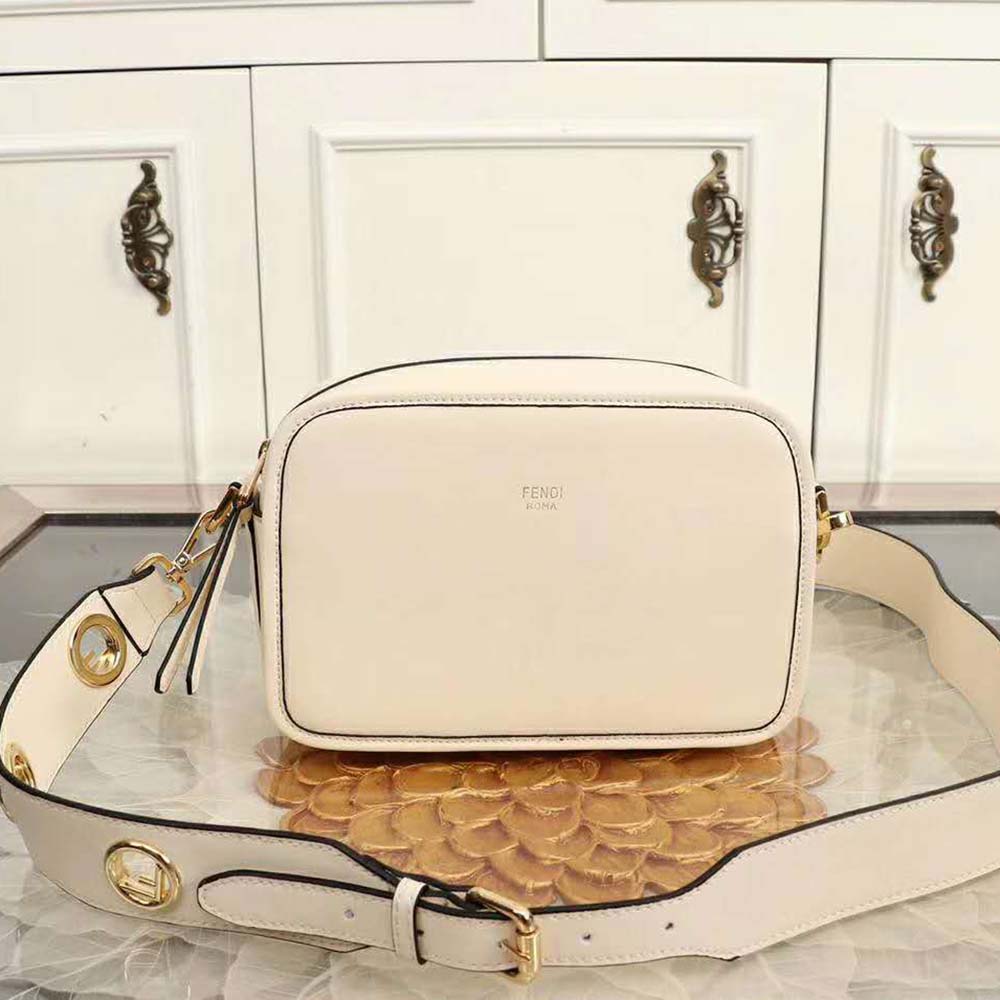 Fendi Women Camera Case Leather Bag-Sandy - image 2