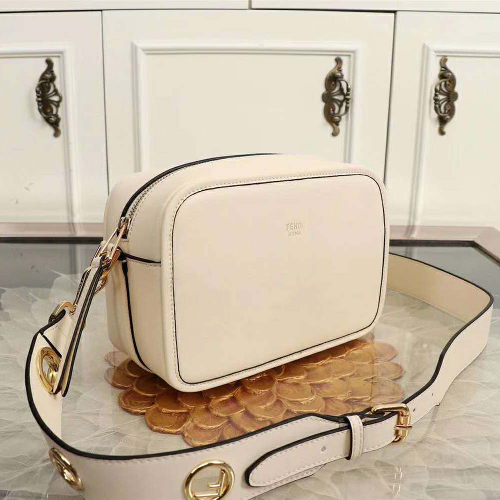 Fendi Women Camera Case Leather Bag-Sandy - image 4