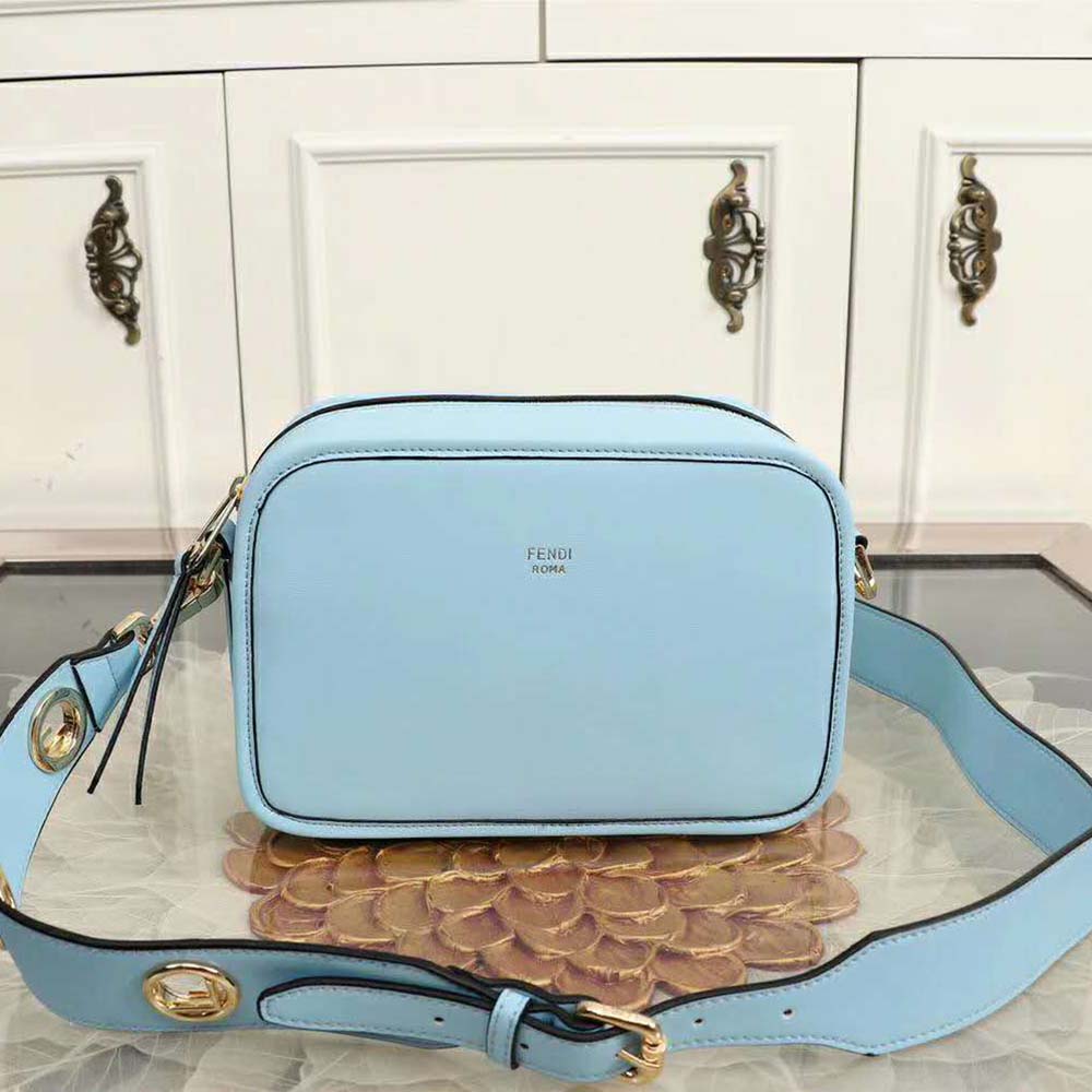 Fendi Women Camera Case Leather Bag-Blue - image 2