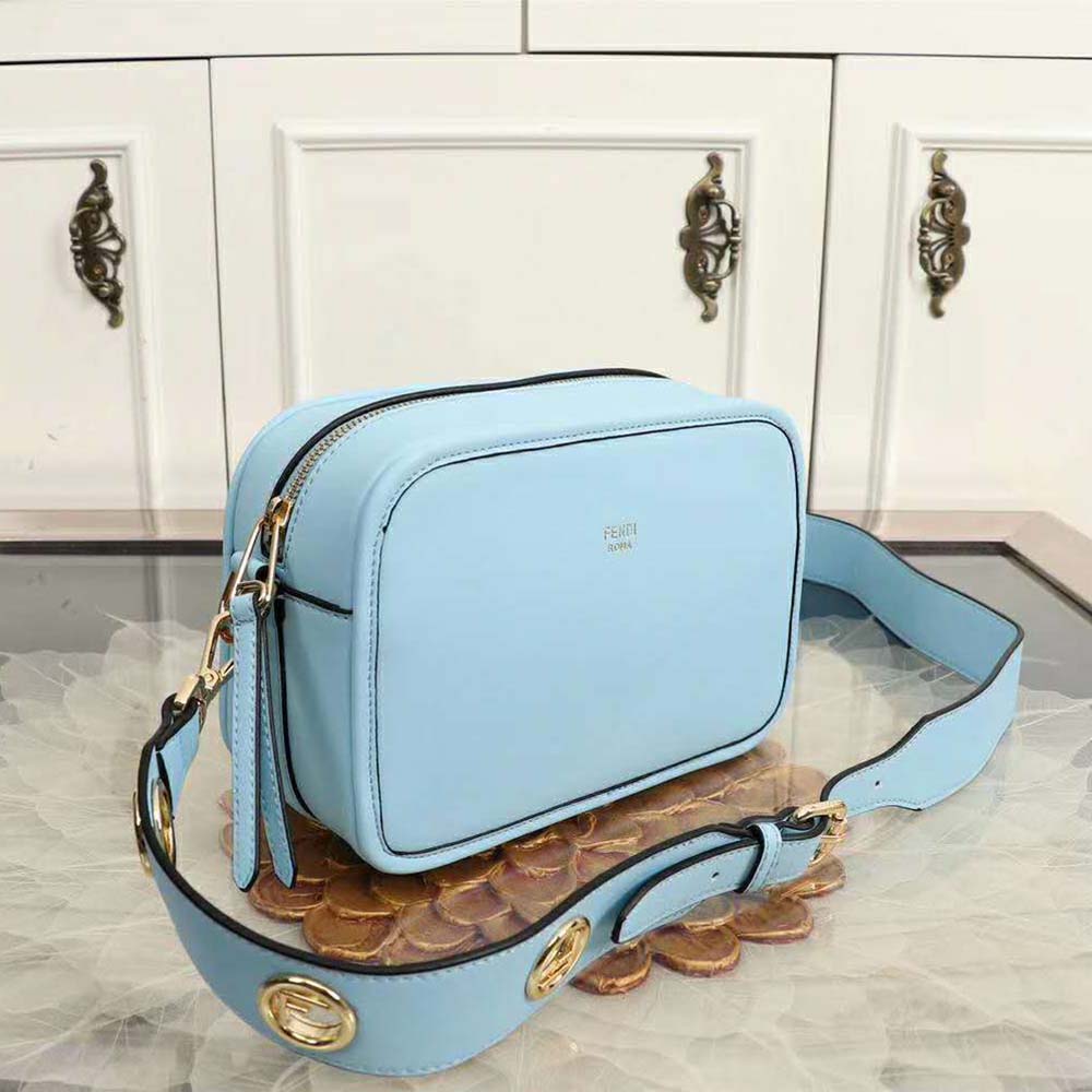 Fendi Women Camera Case Leather Bag-Blue - image 4