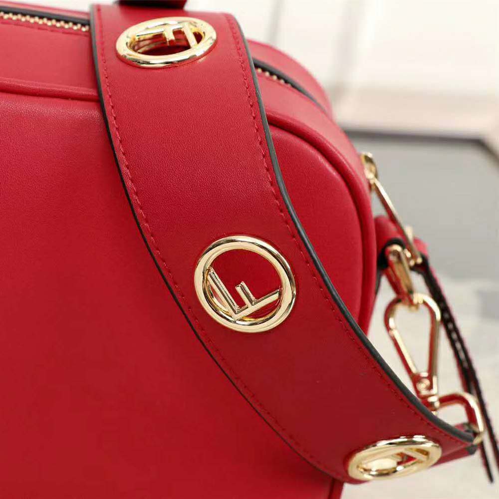 Fendi Women Camera Case Leather Bag-Red - image 8