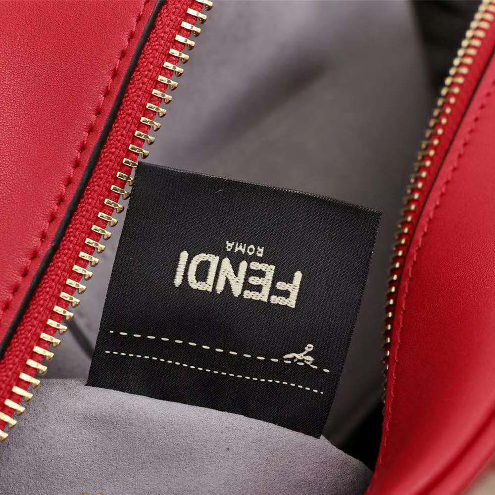 Fendi Women Camera Case Leather Bag-Red - image 10