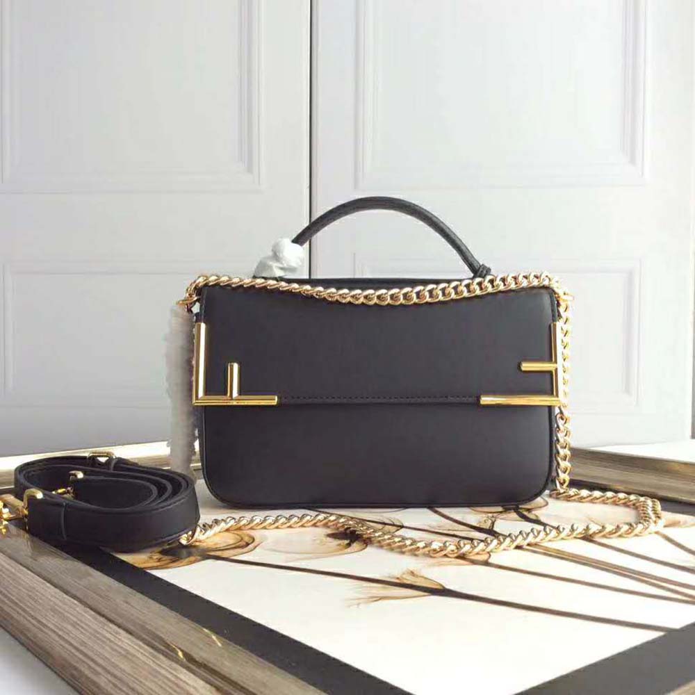 Fendi Women Double F Small Brown Leather and Fabric Bag - image 4