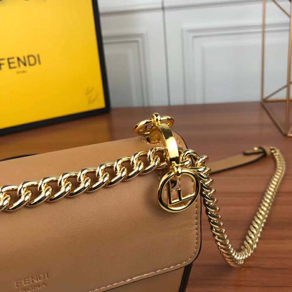 Fendi Women KAN I F Small Black Leather Mini-Bag in Calf - image 7