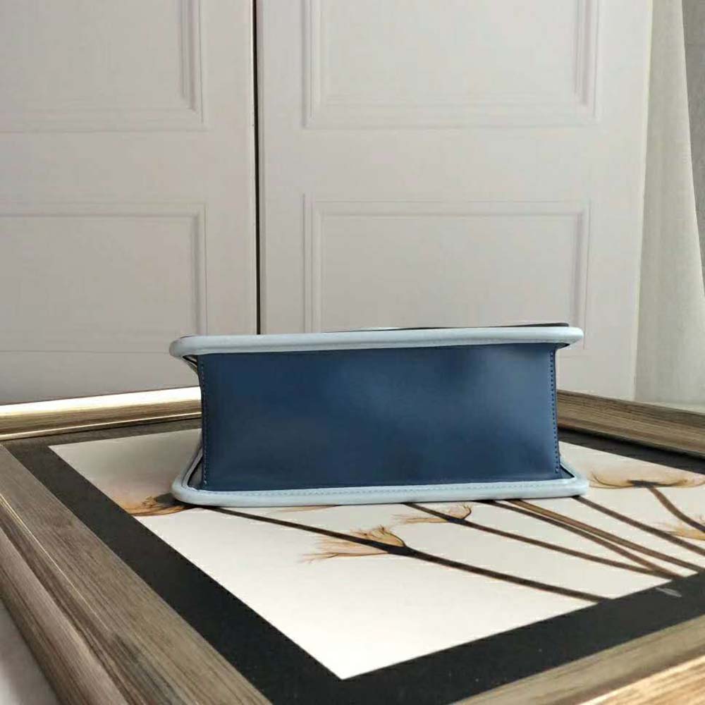 Fendi Women Kan I F Pale Blue Leather Bag with Exotic Details - image 5
