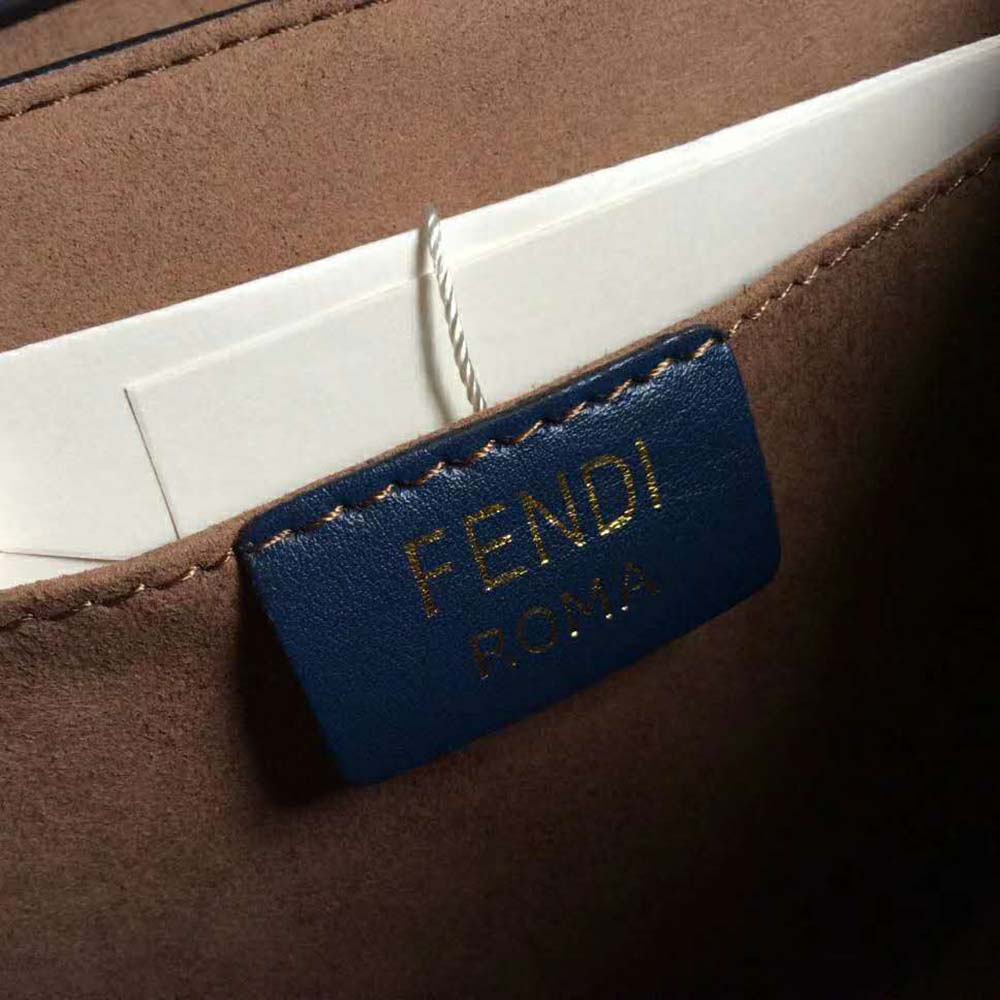Fendi Women Kan I F Small Dark Blue Leather Mini-Bag - image 8