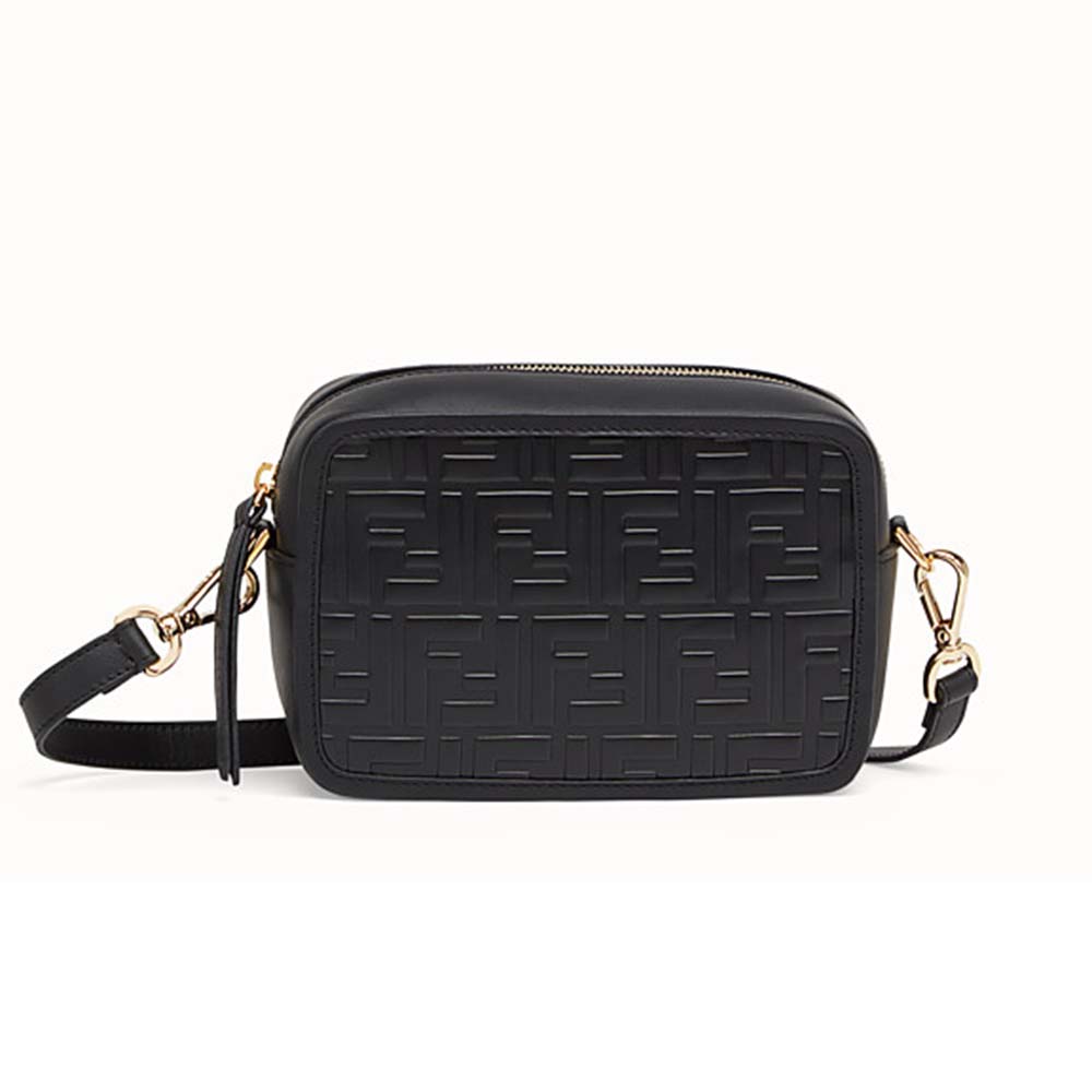 Fendi Women Mini Camera Case Leather Bag-Black - image 1