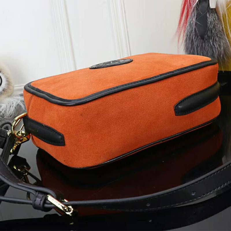 Fendi Women Mini Camera Case Natural-Color Suede Bag-Brown - image 6