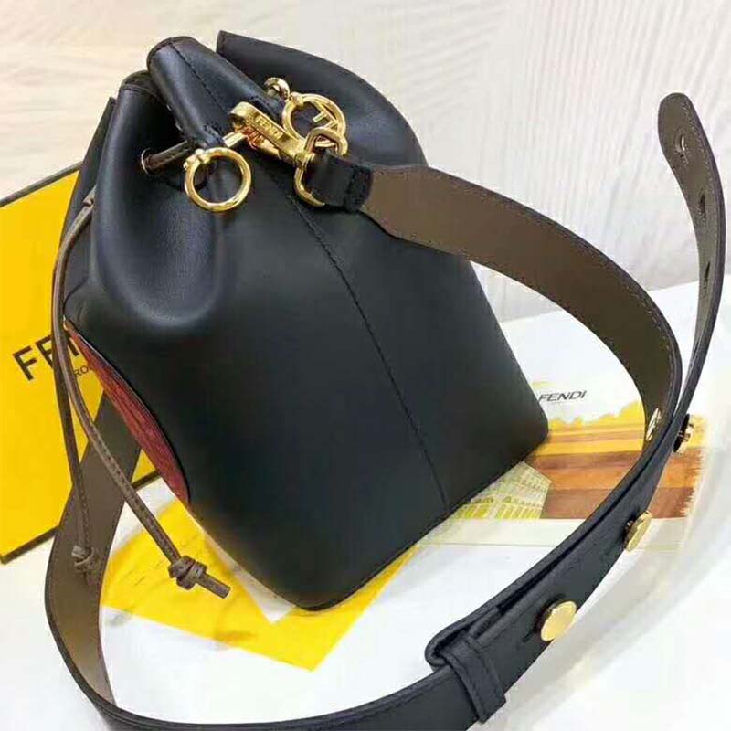 Fendi Women Mon Tresor Black Leather Bag - image 5