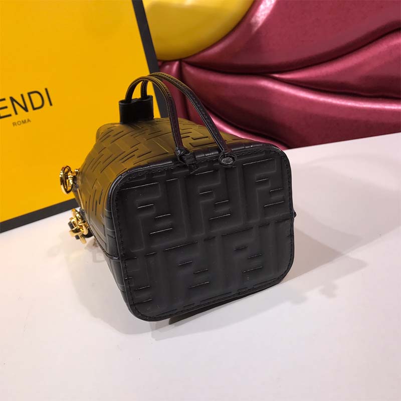 Fendi Women Mon Tresor Black Leather Mini-Bag - image 5