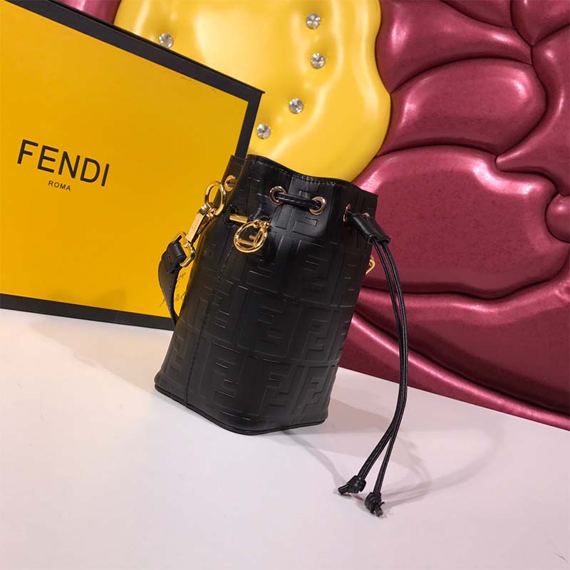 Fendi Women Mon Tresor Black Leather Mini-Bag - image 4