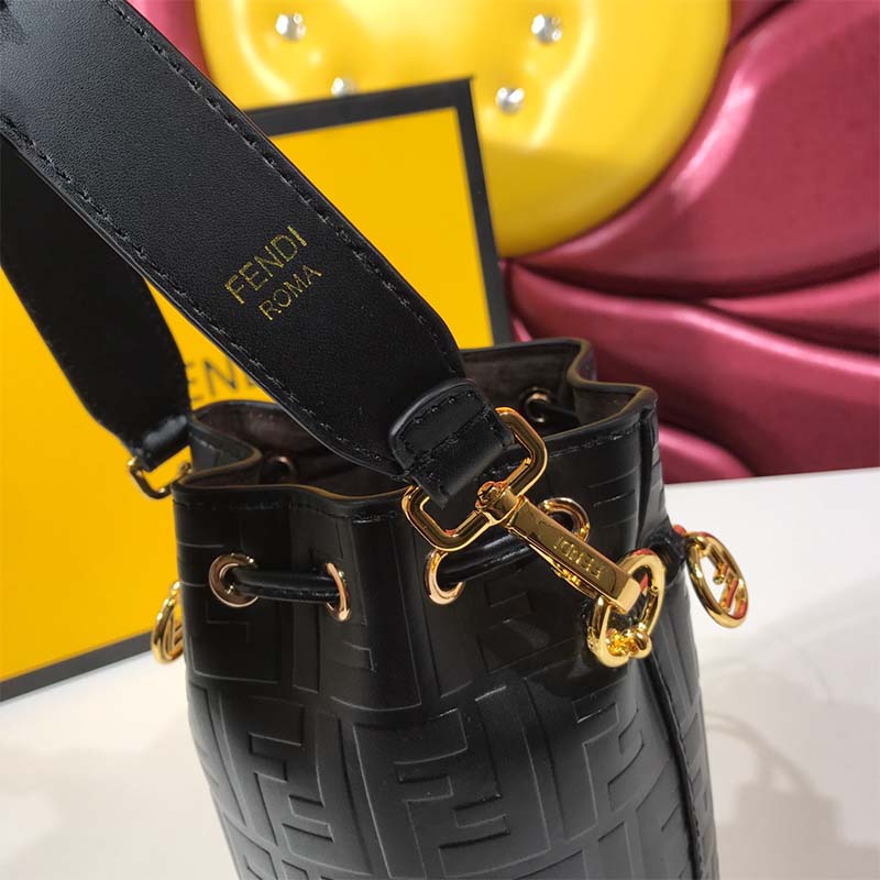 Fendi Women Mon Tresor Black Leather Mini-Bag - image 7
