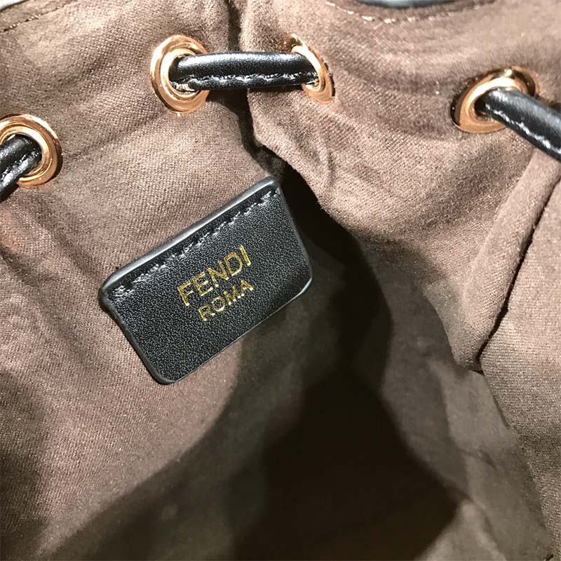 Fendi Women Mon Tresor Black Leather Mini-Bag - image 8