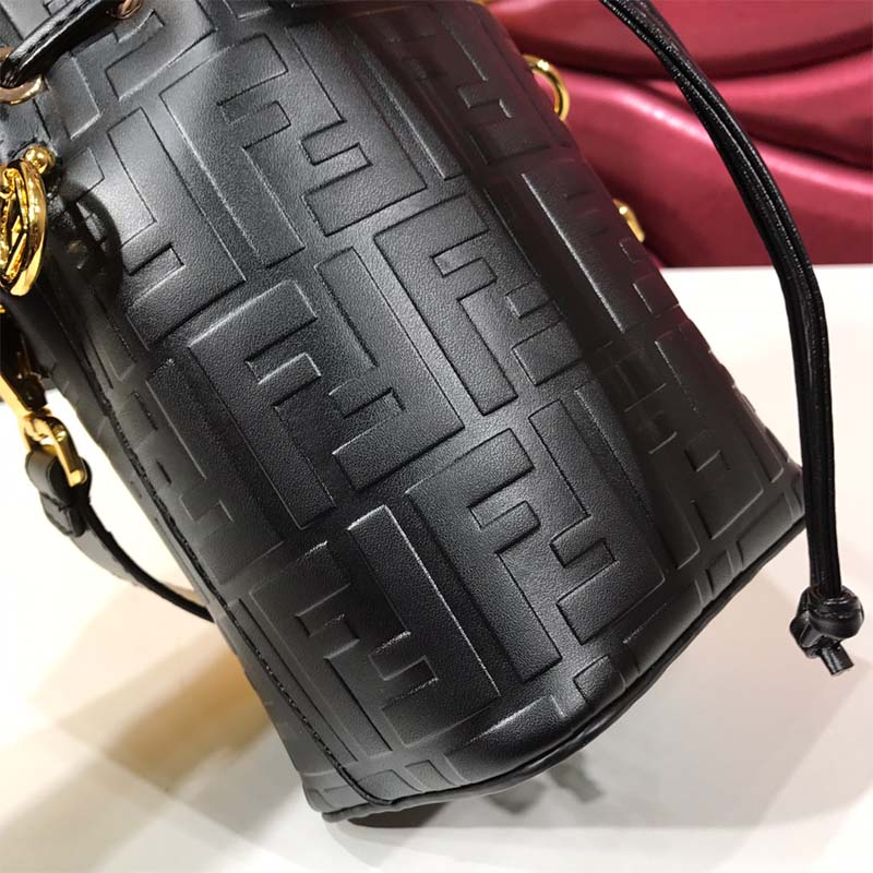 Fendi Women Mon Tresor Black Leather Mini-Bag - image 6