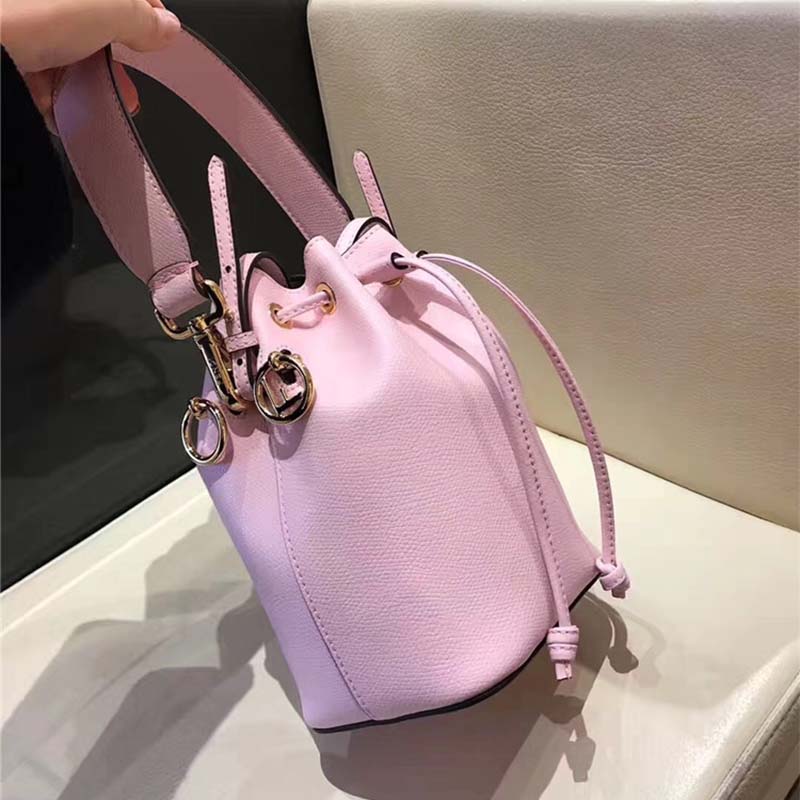 Side angle showing adjustable strap on Fendi Women Mon Tresor mini-bag