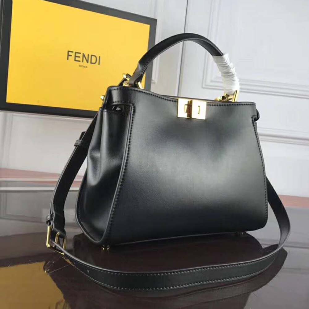 Fendi Women Peekaboo Essentially Bag in Calfskin Leather-Black - image 2