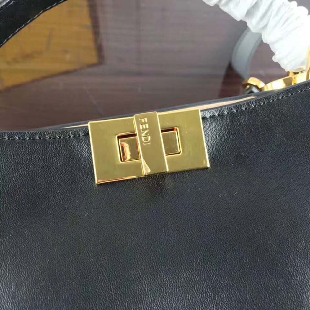 Fendi Women Peekaboo Essentially Bag in Calfskin Leather-Black - image 5