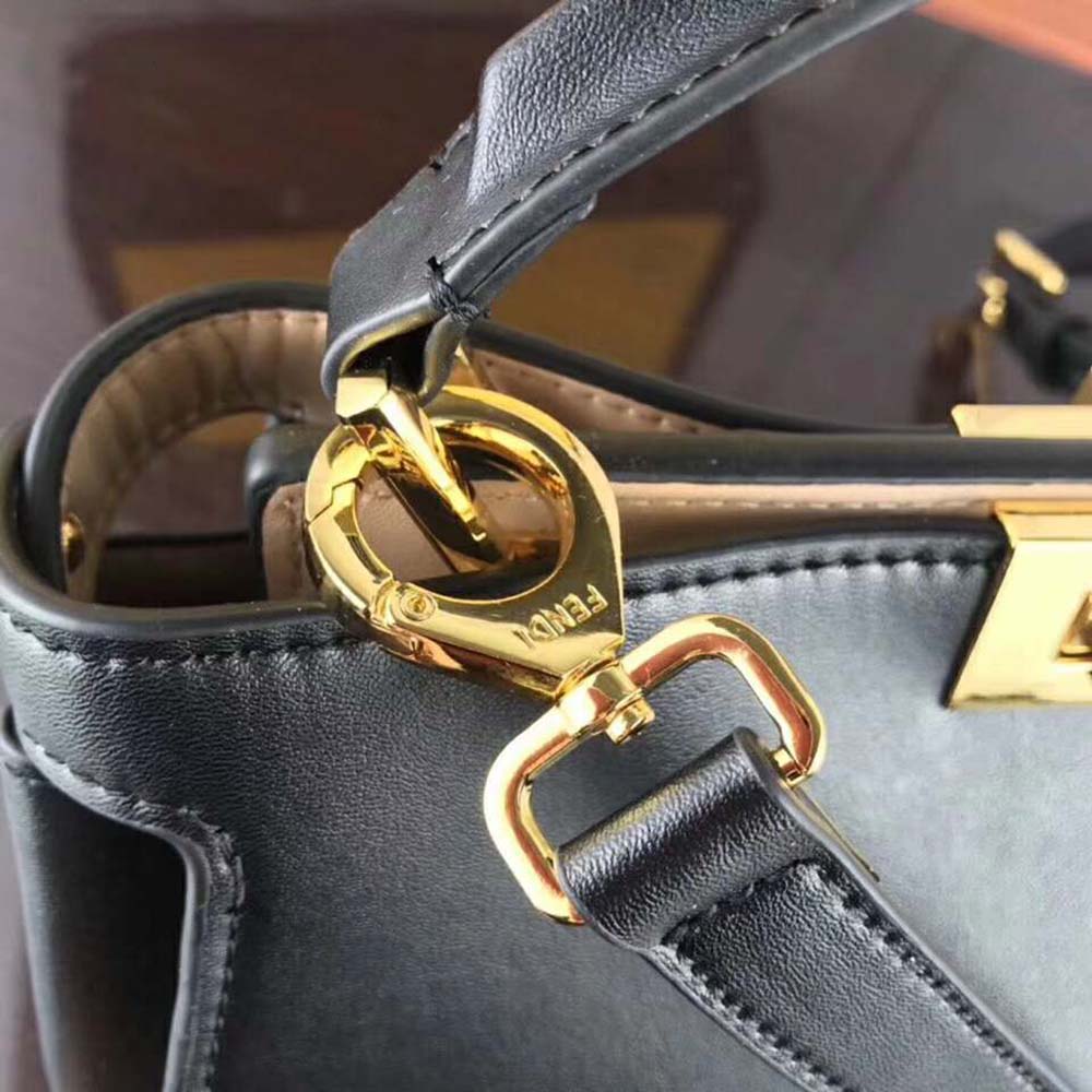 Fendi Women Peekaboo Essentially Bag in Calfskin Leather-Black - image 6