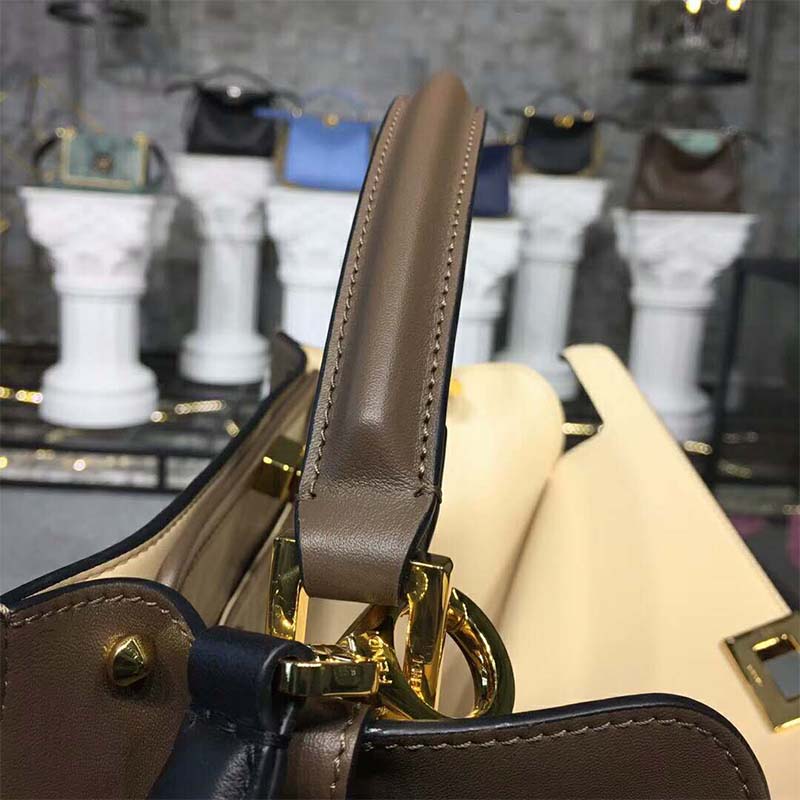 Fendi Women Peekaboo X-Lite Regular Leather Bag-Brown - image 7